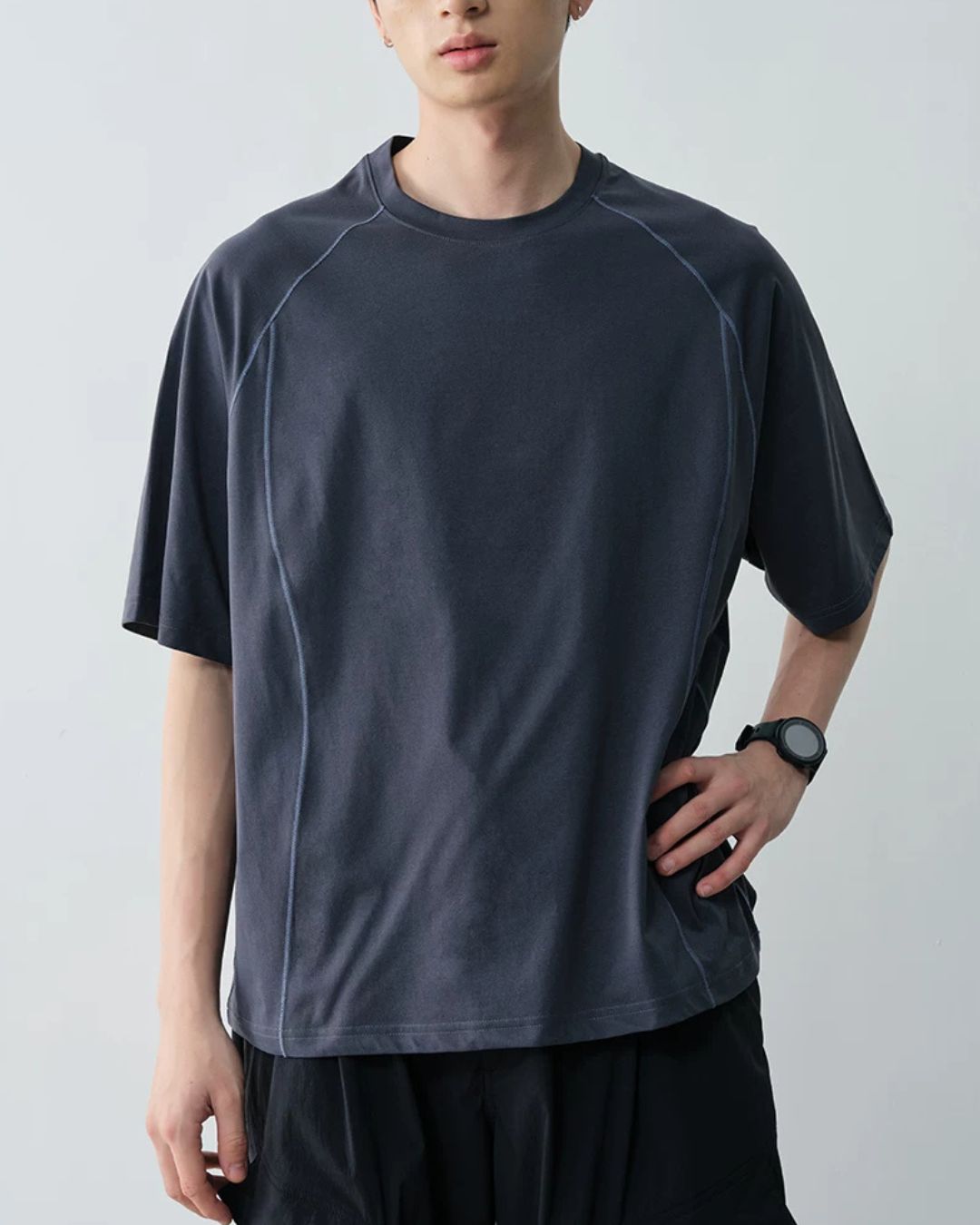 Curved Line Sporty T-Shirt　ST190
