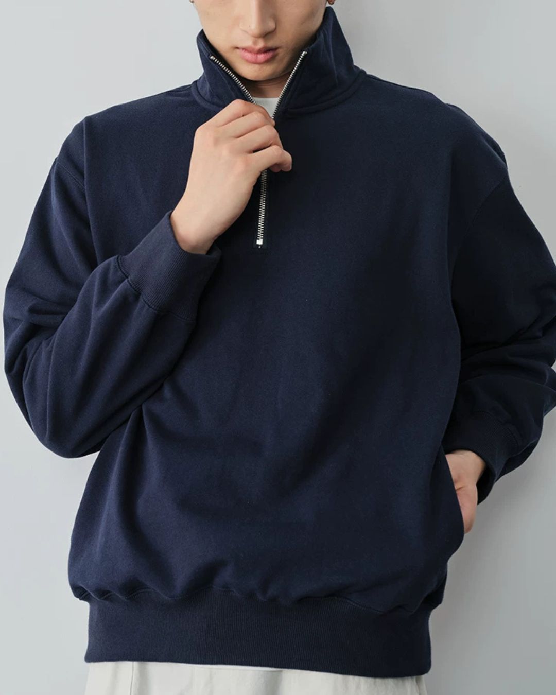 Relaxed Half Zip Sweat　SW098
