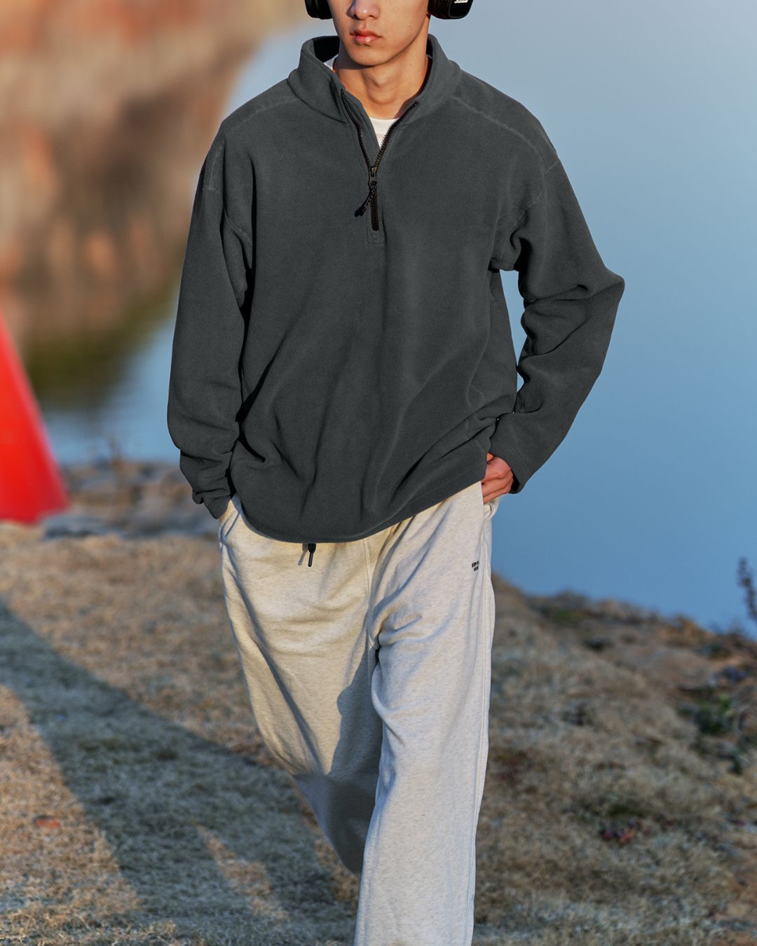 Fleece Half-zip Sweat　SW095