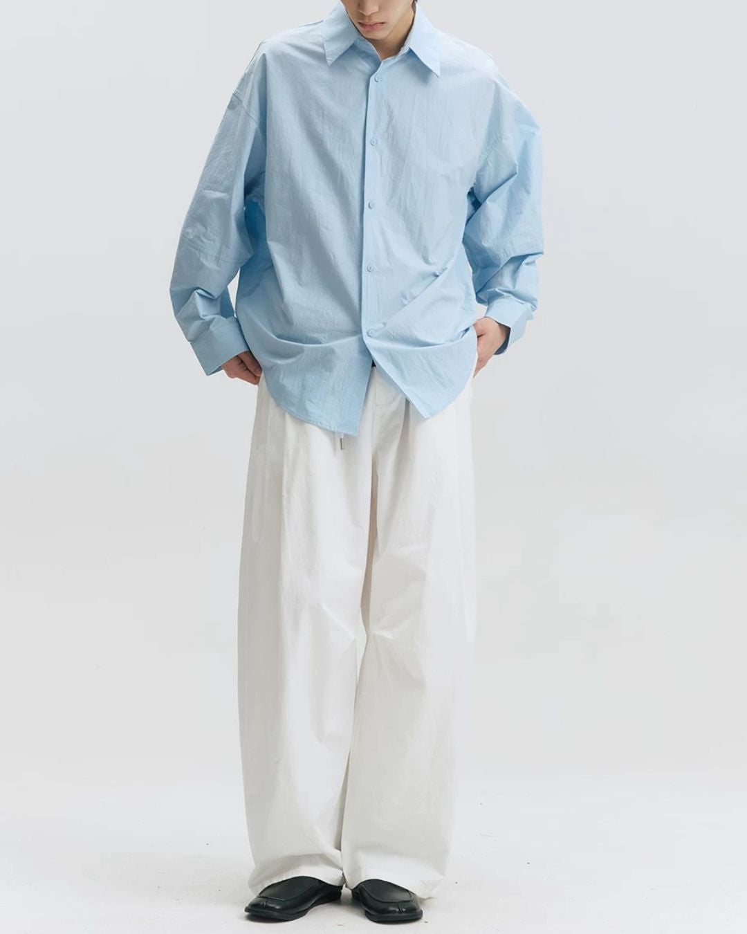 Cotton Gathered Wide Pants　WP106