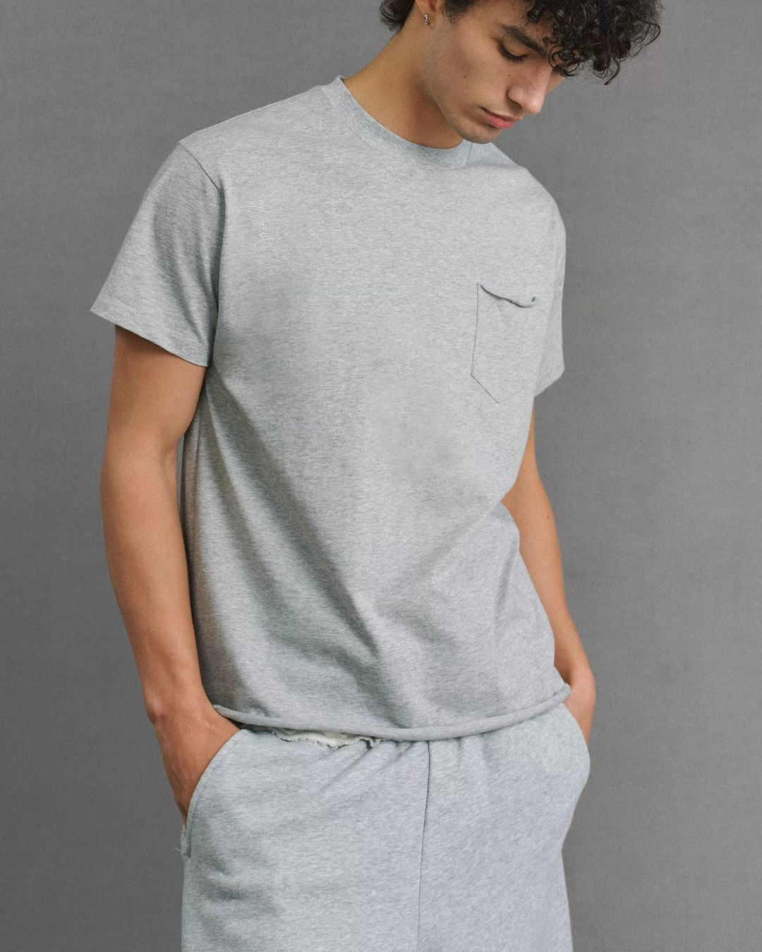 Roll-Hem Boxy T-shirt　ST218
