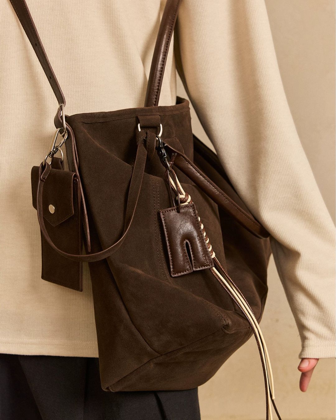 Multi-way Suede Tote Bag　BG017