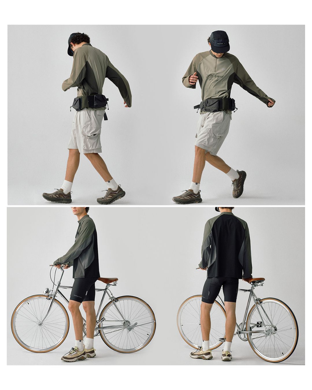 【10日以内お届け】Quick-drying Half-zip T-shirt　LT079