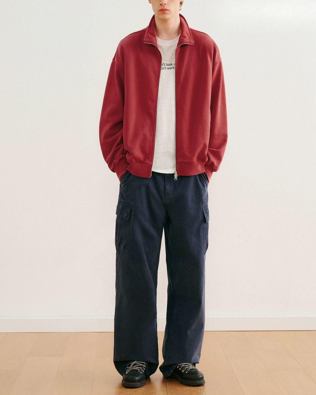 Washed Cargo Wide Pants　CP063