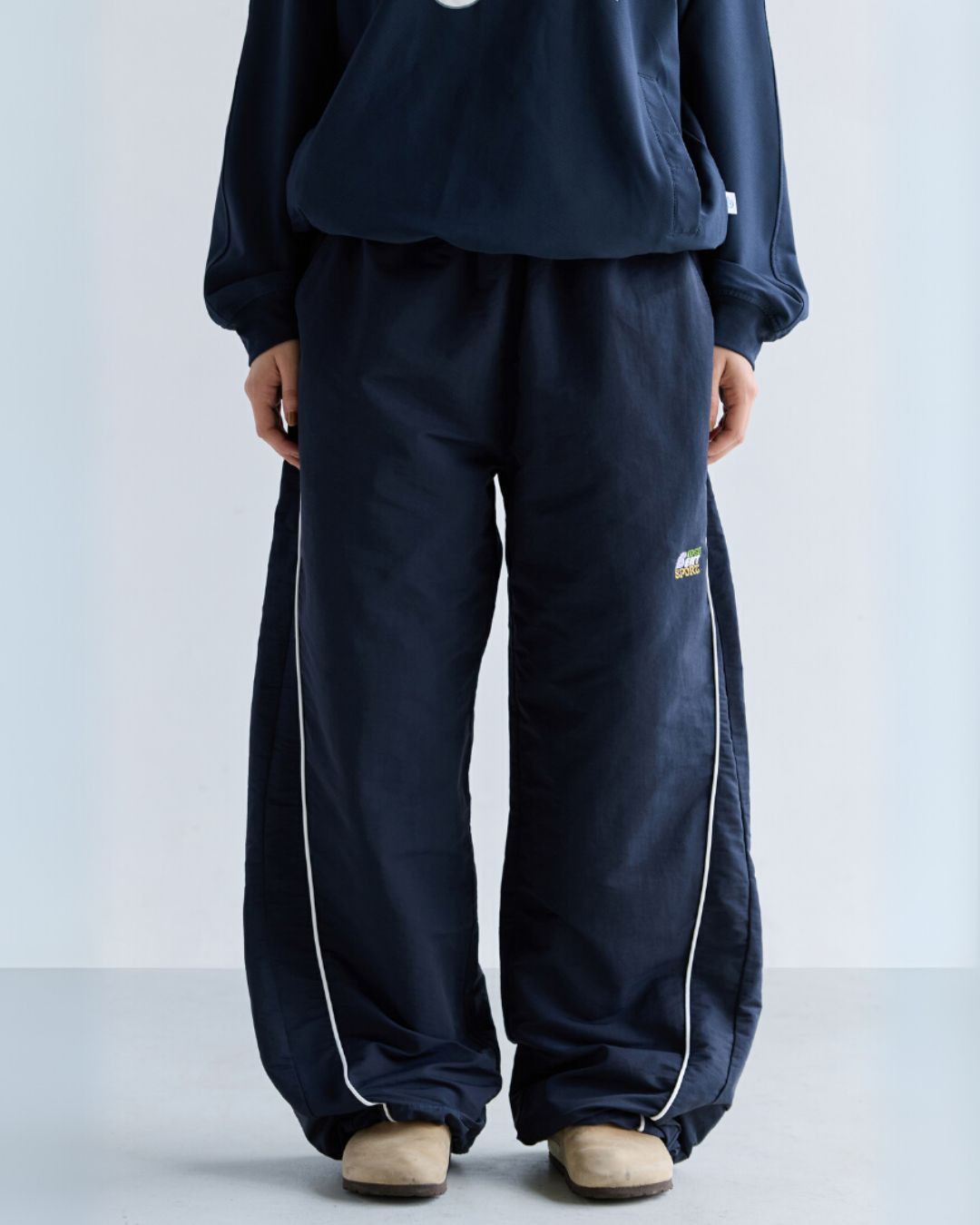 Side Line Drawstring Wide Pants　WP087