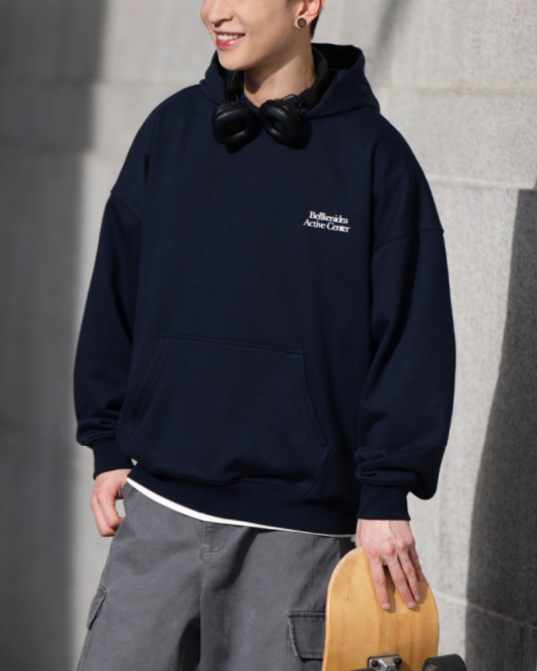 Basic Text Logo Hoodie　HD065