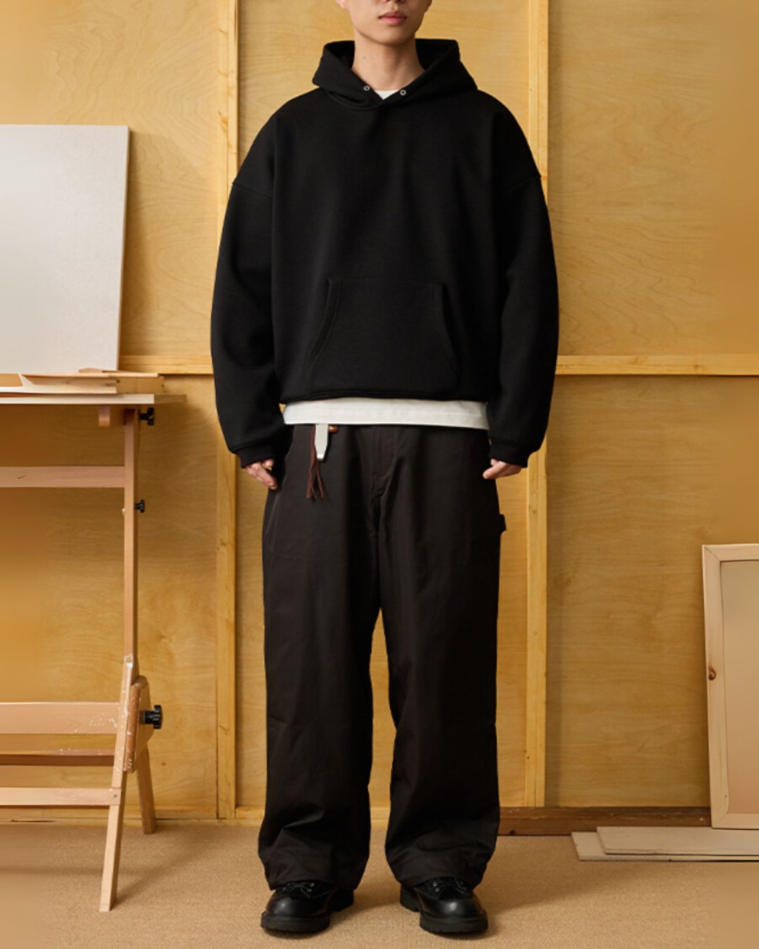 Basic Cropped Hoodie　HD075