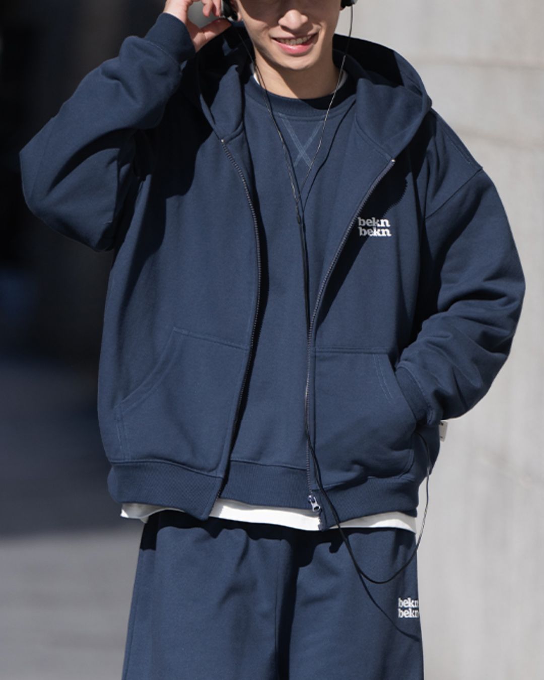 Basic Full Zip Hoodie　HD076