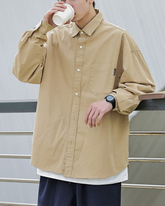 【10日以内お届け】Cotton Simple Shirt　LS070