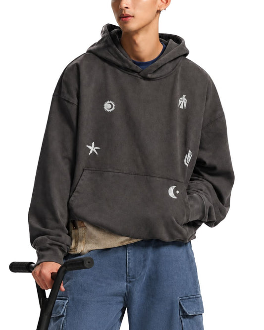 Washed Symbol Hoodie　HD083