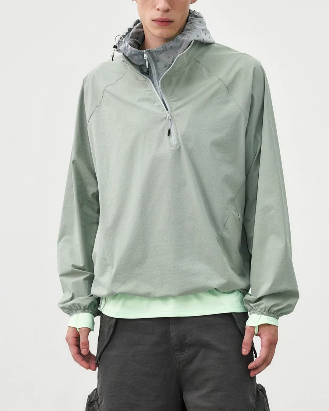Layered Anorak Nylon Jacket　JK258