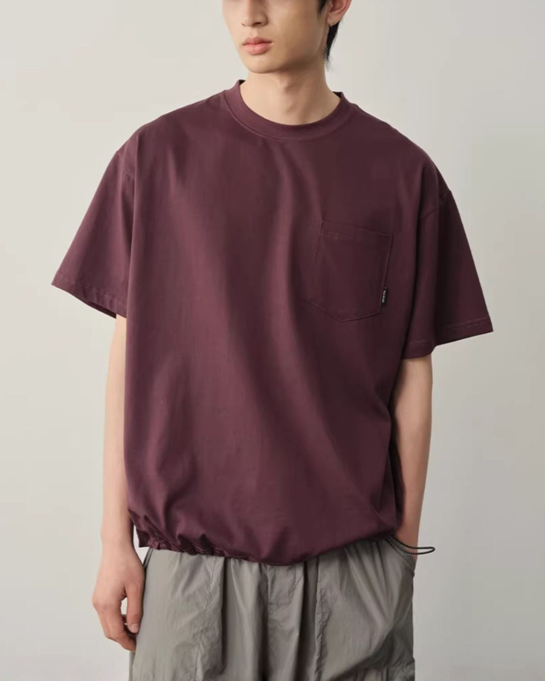 Pocket Drawstring Cool T-shirt　ST183
