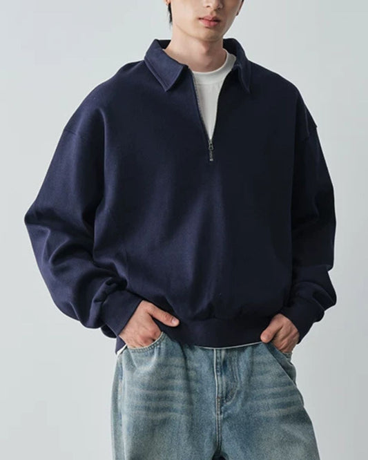 Half-zip Polo Sweatshirt　SW097