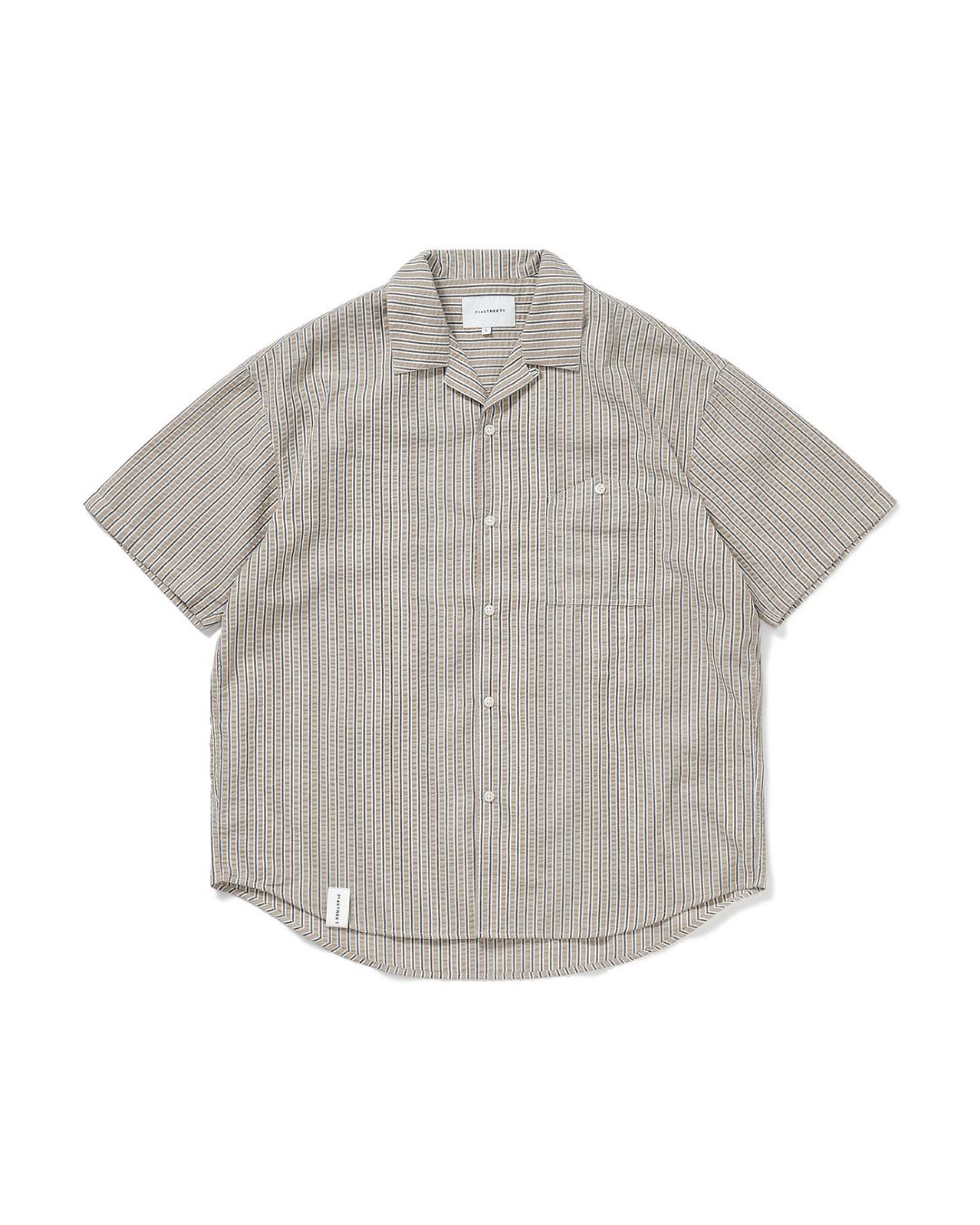 【一部予約販売】Open Collar Striped-Shirt　SS025
