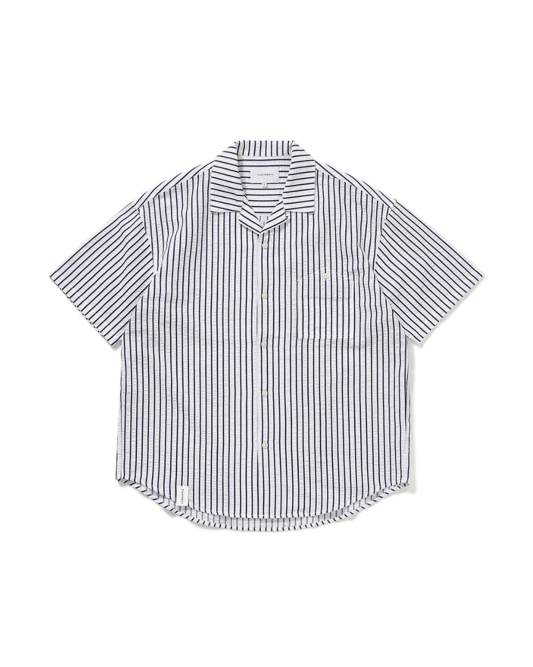 【一部予約販売】Open Collar Striped-Shirt　SS025