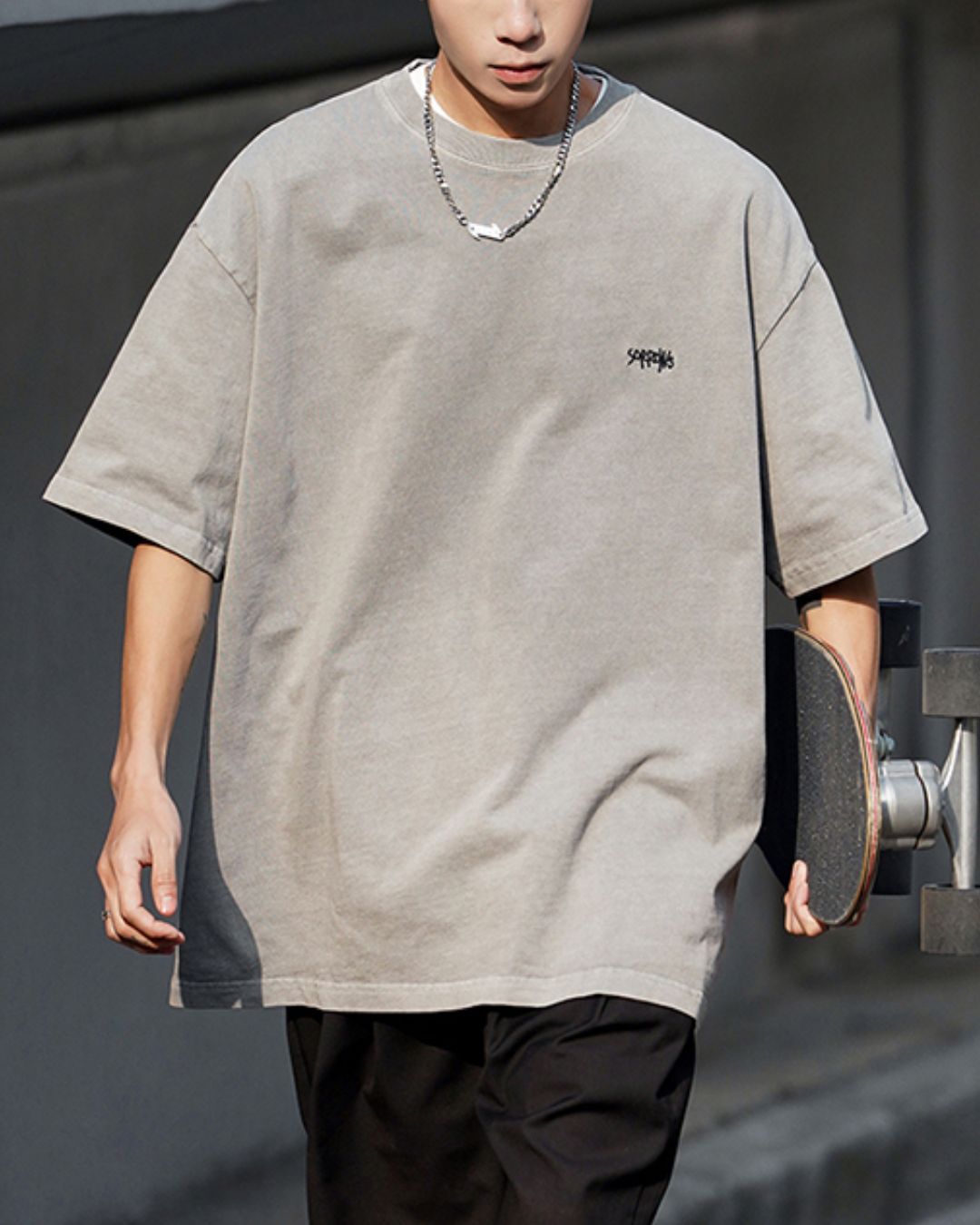 【セール】Washed Color One Point T-shirt　ST122
