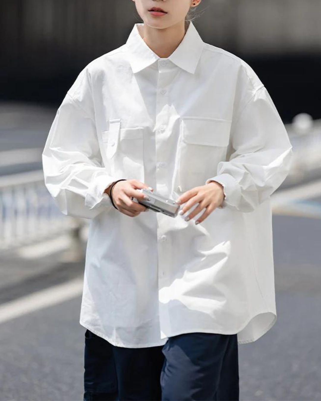 Double Pocket Long Sleeve Shirt　LS003