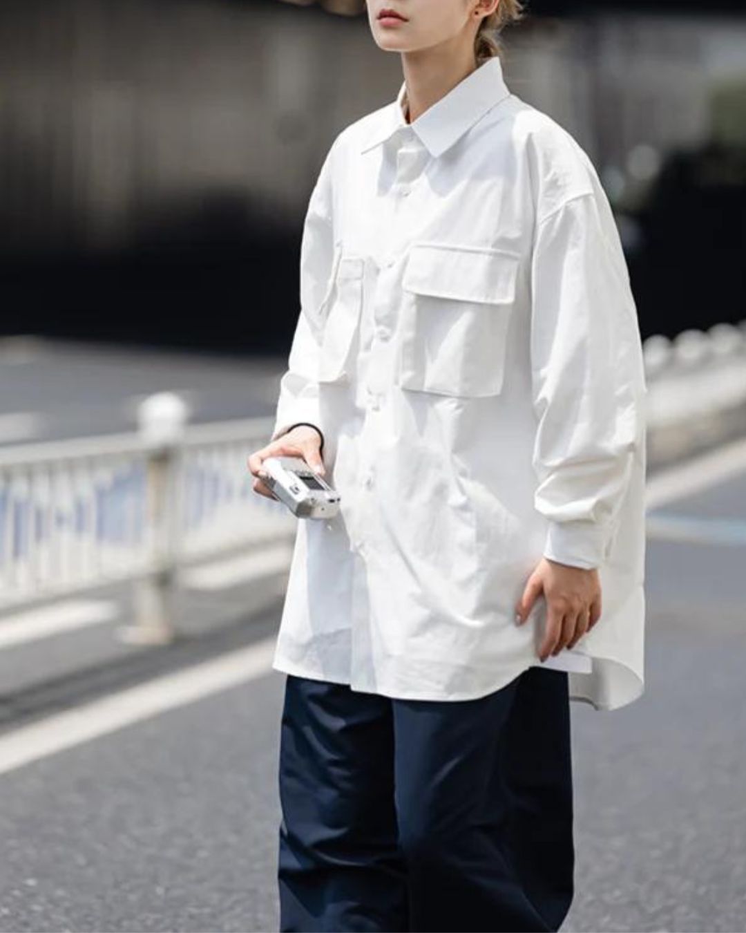 Double Pocket Long Sleeve Shirt　LS003